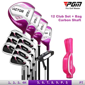 PGM LTG007 Ladies Stick Golf 12 Club Set With Bag Stik Wanita Carbon