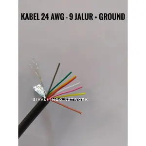 KABEL KONTROL 9 JALUR 1 GROUND SERABUT Awg 24 DATA SENSOR WARNA HITAM