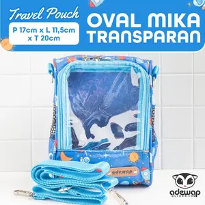 Oval Mika Transparan Travel Pouch : Tas Hewan Pet Cargo Untuk SG Sugar