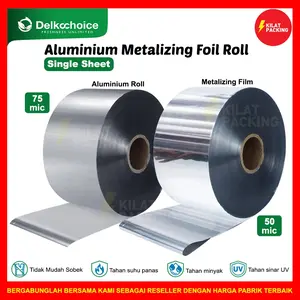 Alumunium Metalizing Foil Single Sheet Film Roll FoodGrade Delkochoice