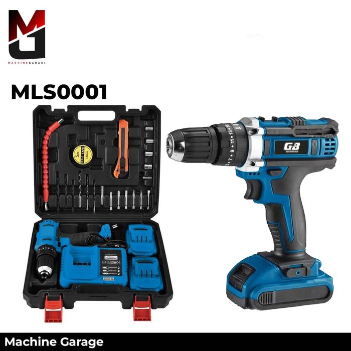 Gambar Lithium Battery Cordless Drill 25-piece Set MLS0001 dari MACHINE GARAGE Kota Medan Tokopedia