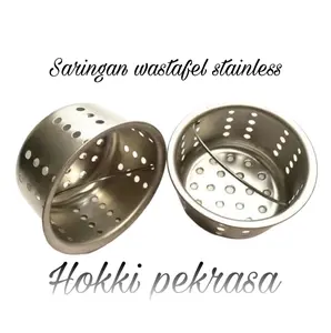 Keranjang sampah stainless/saringan dalam afur wastafel cuci piring