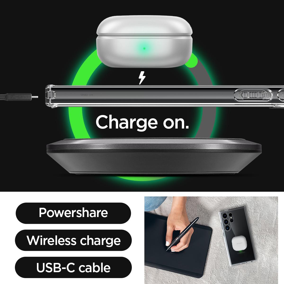 Spigen Galaxy S24 Ultra Case Magsafe Crystal Hybrid Metal Ring (MagFit) - White ACS07222 (Offline SKU)