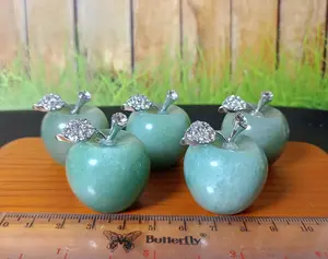 Batu Kristal Ornament Apple Green Aventurine (harga per pcs)