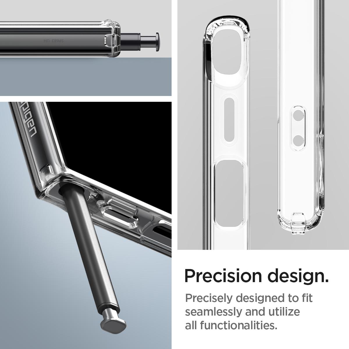 Spigen Galaxy S24 Ultra Case Magsafe Crystal Hybrid Metal Ring (MagFit) - White ACS07222 (Offline SKU)