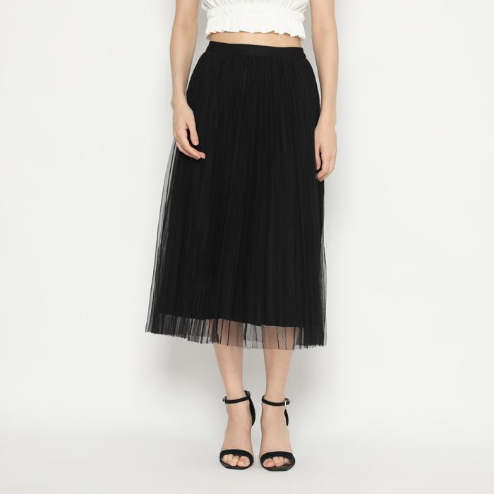 Gambar MINEOLA Juillet Black Pleated Tulle Skirt dari MINEOLA FASHION OFFICIAL SHOP Kota Administrasi Jakarta Selatan Tokopedia