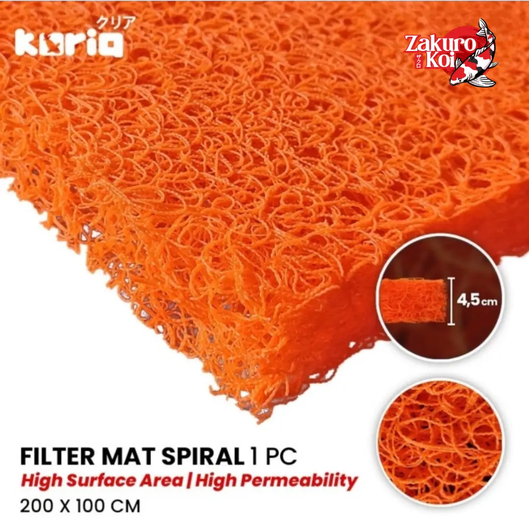 KURIA Filter Spiral Hi-Density Media Filter/Japmat Kolam Matt 200x100