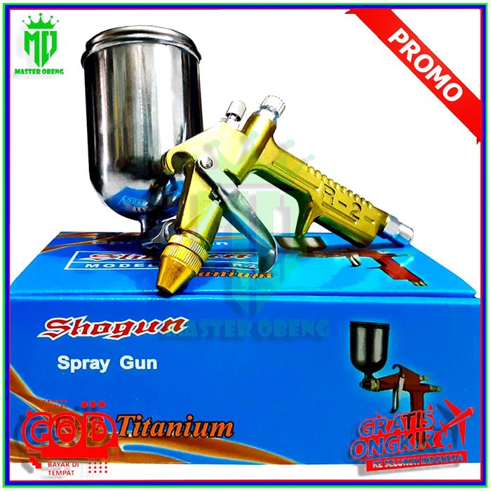 Gambar Alat Penyemprot Cat Spet 200ml Titanium - Shogun Spray Gun R2 / K2 dari Master Obeng Jakarta Barat Tokopedia