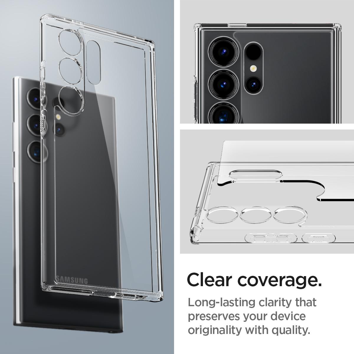 Spigen Galaxy S24 Ultra Case Magsafe Crystal Hybrid Metal Ring (MagFit) - White ACS07222 (Offline SKU)