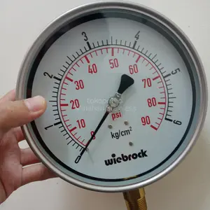 Pressure Gauge Manometer Stainless 6 " inchi 6 Bar 90 Psi