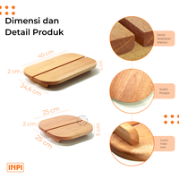 Gambar Tray Pajang Kue Roti Kayu Kitchenware Kokoh - INPI HOUSE - kecil dari INPI HOUSE Official Kota Bandung 5 Tokopedia