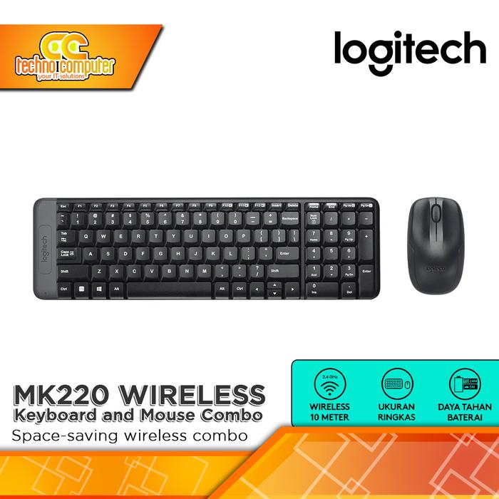Gambar LOGITECH MK220 Wireless - Office Keyboard & Mouse Wireless dari Techno Computer Bali Kota Denpasar Tokopedia