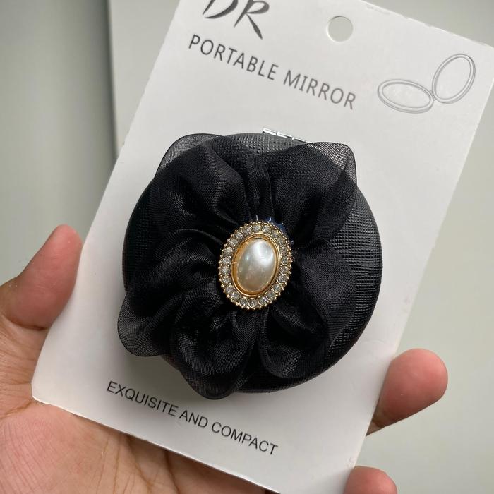 Gambar DR Portable Mirror Motif Bunga Cermin Mini Lipat Kaca Rias Make Up - Cream dari GUDANG SKINCARE SBY Kota Surabaya 4 Tokopedia