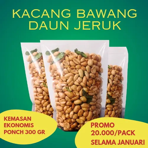 Kacang Bawang Daun Jeruk Kemasan Pouch 0