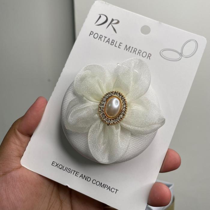 Gambar DR Portable Mirror Motif Bunga Cermin Mini Lipat Kaca Rias Make Up - Cream dari GUDANG SKINCARE SBY Kota Surabaya 5 Tokopedia