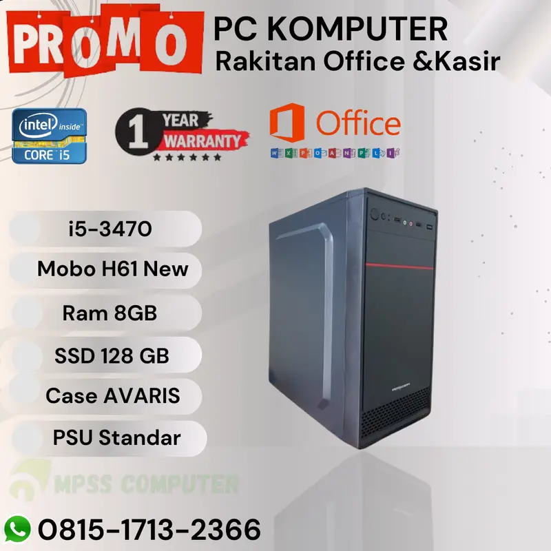PC / CPU Rakitan i5 3470 Ram 8GB SSD 128GB - Shop | Tokopedia