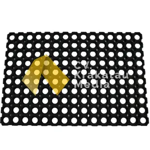Keset/Karpet Karet Lubang Kompos Hitam untuk Lantai Licin/Kamar Mandi bath mat alas kaki lembut bebas dicuci