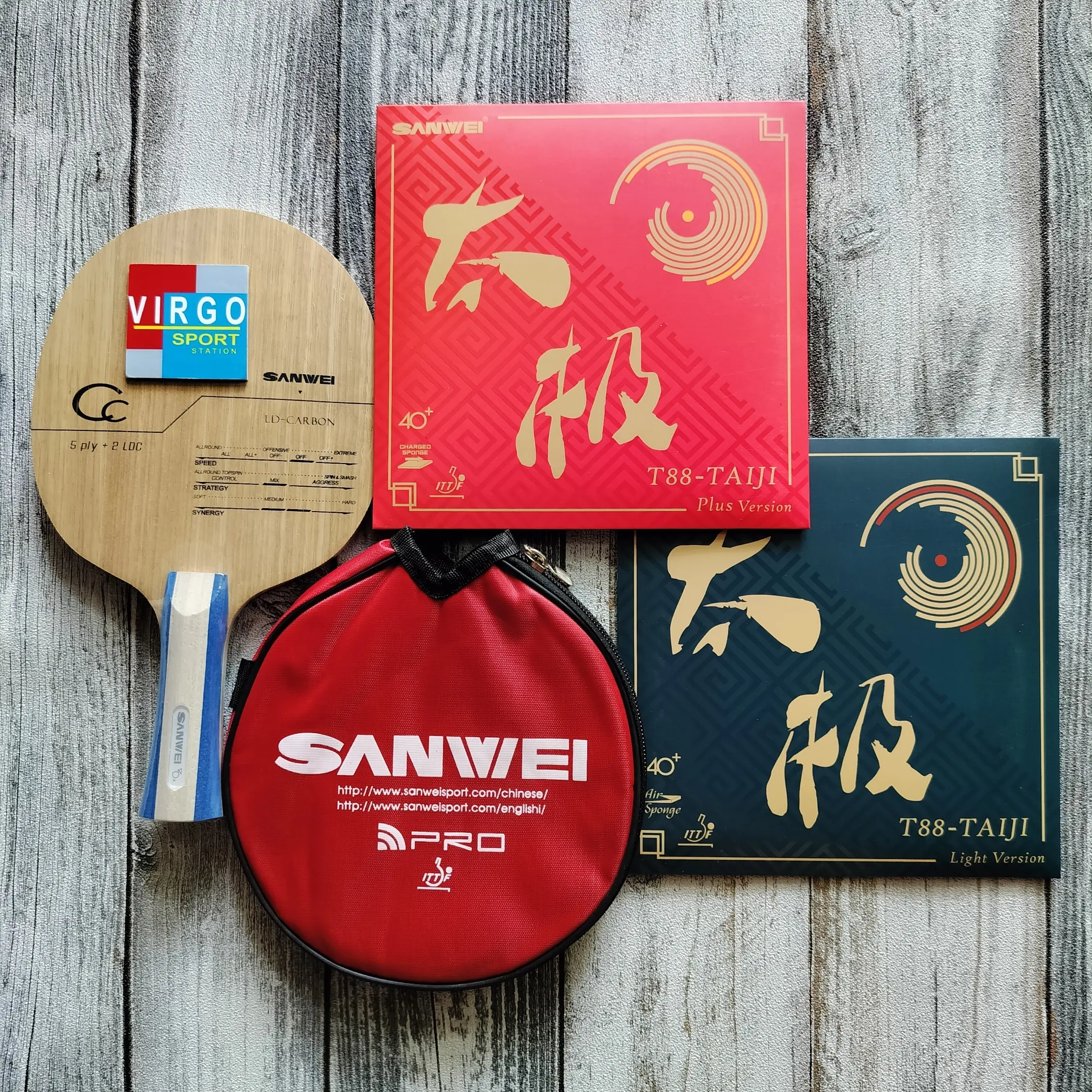 Paket Sanwei(Pak San)bat bet pingpong Barang 100%Original!!