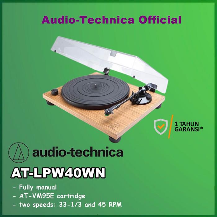 Gambar Audio Technica AT-LPW40WN Stereo Turntable LPW40 WN LPW 40 WN dari Officiall Brands Kota Administrasi Jakarta Barat Tokopedia
