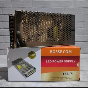 BOSSECOM TRAFO 15A ADAPTOR DRIVER POWER SUPPLY 180W 12V LED STRIP CCTV