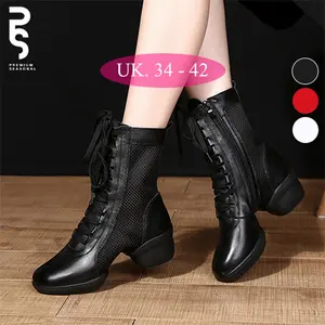 NEW!! KAMILA - Sepatu Line Dance / Dansa Latin Boots Jaring Heels