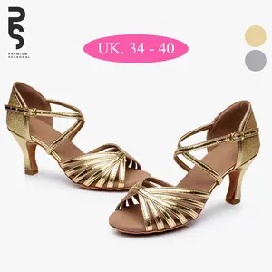 LUCIA - Sepatu Dansa Latin/ Line Dance Tali Heels 5CM