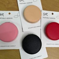 Gambar DR Portable Mirror Macaroon Series Cermin Bulat Glitter Kaca Rias - HITAM POLOS dari GUDANG SKINCARE SBY Kota Surabaya 4 Tokopedia