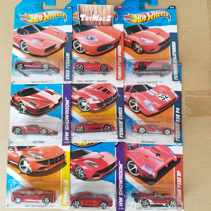 Hot Wheels フェラーリ3台セット 599XX F12 F40 Jual Hot Wheels Red Ferrari Collection Enzo California FF 599XX