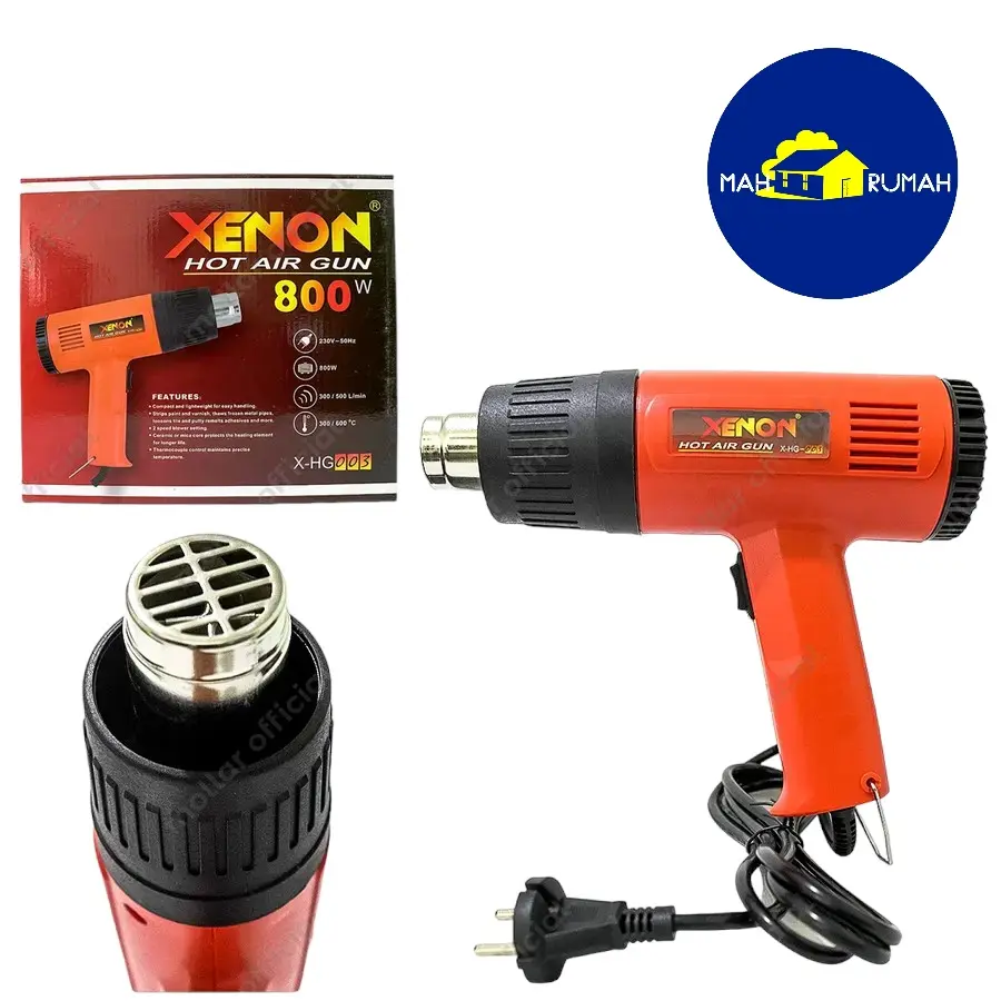 HEAT GUN Hot Air Gun Mesin Las Plastik 800W 800 Watt - XENON HG-003