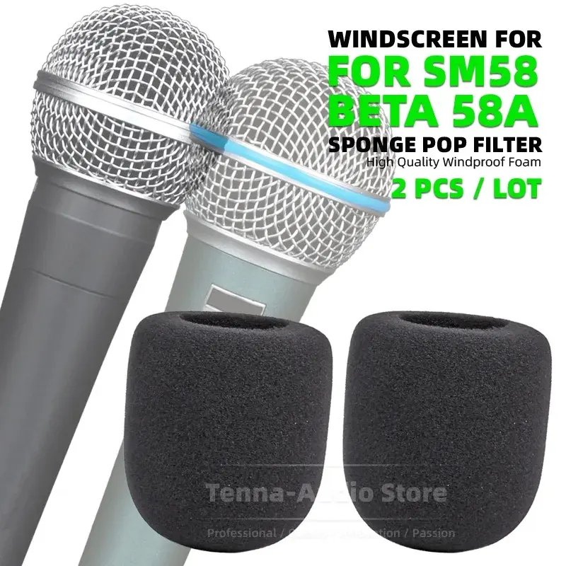Busa mikrofon shure SM58 BETA 58A windshield pop filter cover tebal 0