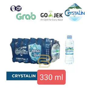 CRYSTALIN 330 ml isi 24 Botol Kecil Air Mineral PH8 Crystalline Water