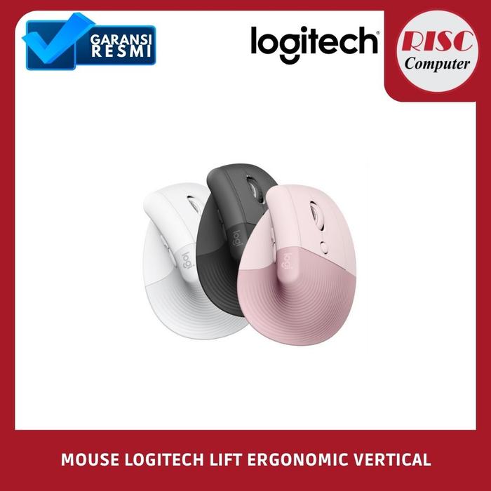 Gambar Mouse Ergonomic Vertical Wireless Bluetooth Logitech LIFT Silent dari Risc Computer Kota Surakarta Tokopedia