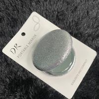 Gambar DR Portable Mirror Macaroon Series Cermin Bulat Glitter Kaca Rias - HITAM POLOS dari GUDANG SKINCARE SBY Kota Surabaya 2 Tokopedia