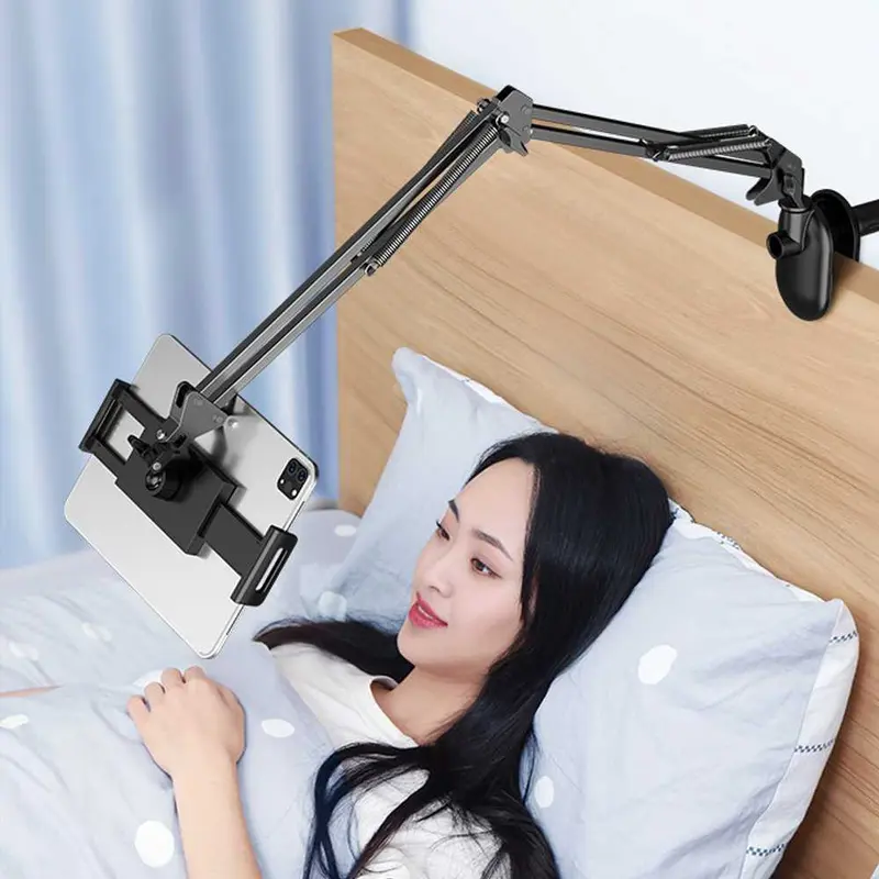 Lazypod Holder Tablet hp Stand jepit meja / dipan kasur 360 - MM4 1