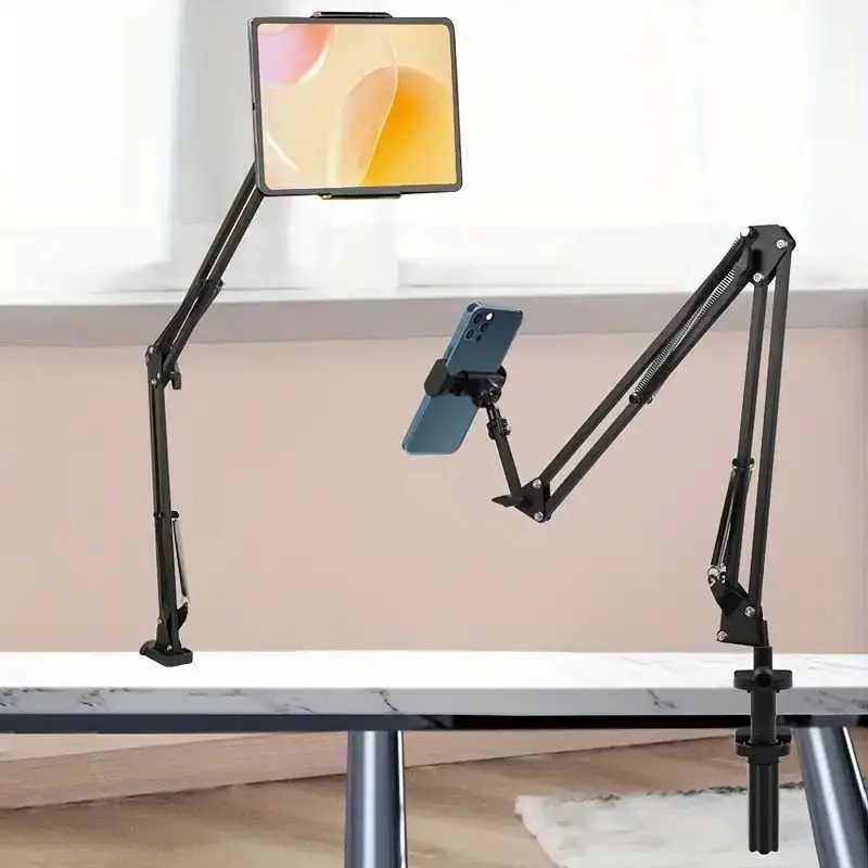 Lazypod Holder Tablet hp Stand jepit meja / dipan kasur 360 - MM4 3