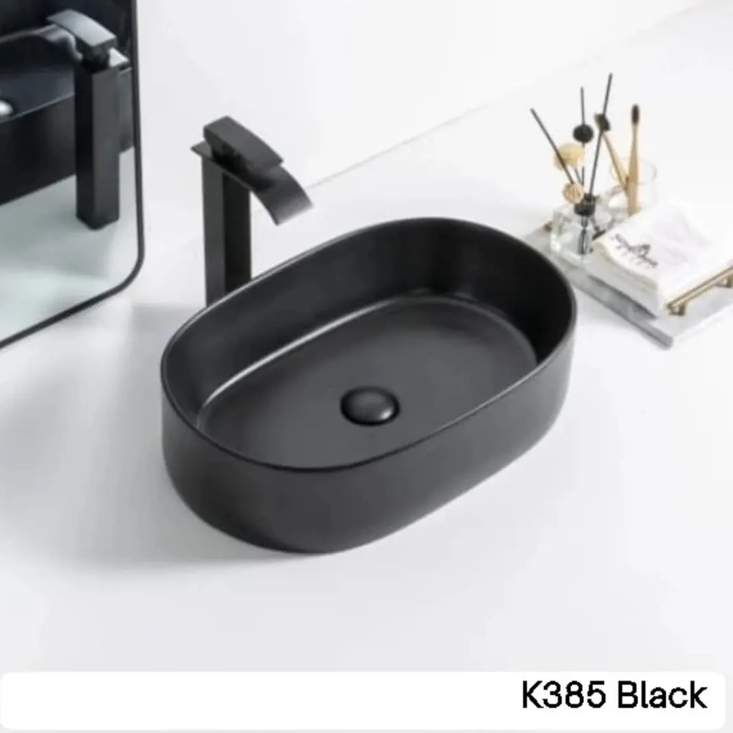 BODY WASTAFEL MEJA BLACK HITAM MODEL TOTO  / WASHTAFEL CUCI TANGAN