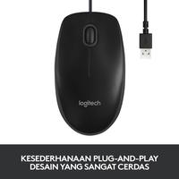 Gambar Mouse Logitech B100 Optical Wired USB Original dari technosify Kota Surabaya 3 Tokopedia