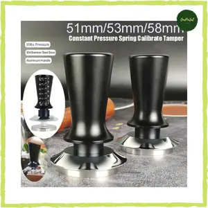 Kilk Temper / Click Tamper Flat Base Spring Loaded Stainless Tamping  51mm / 58mm