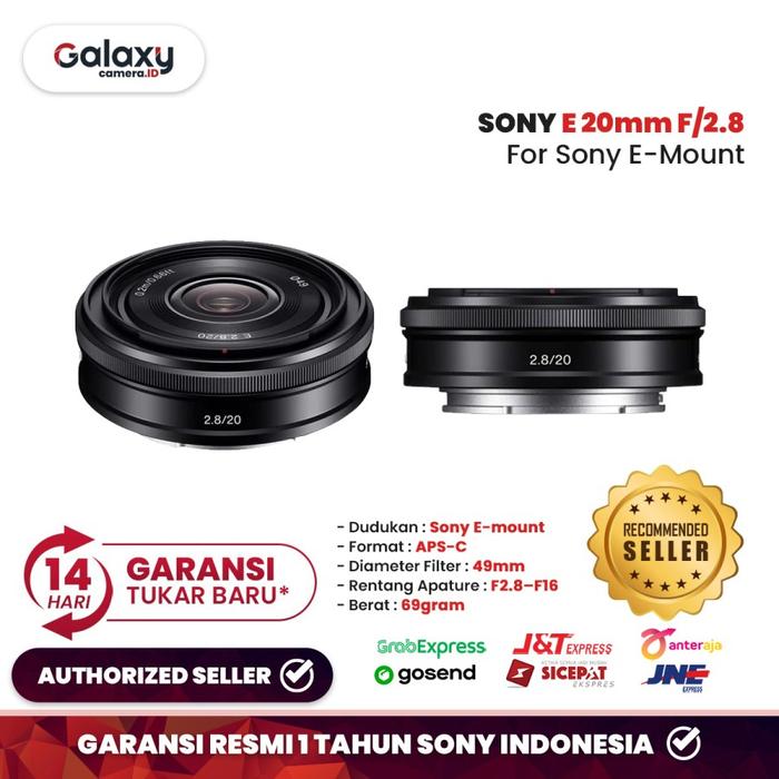 Gambar Lensa Sony E 20mm F/2.8 dari Galaxy Camera Kota Tangerang Tokopedia