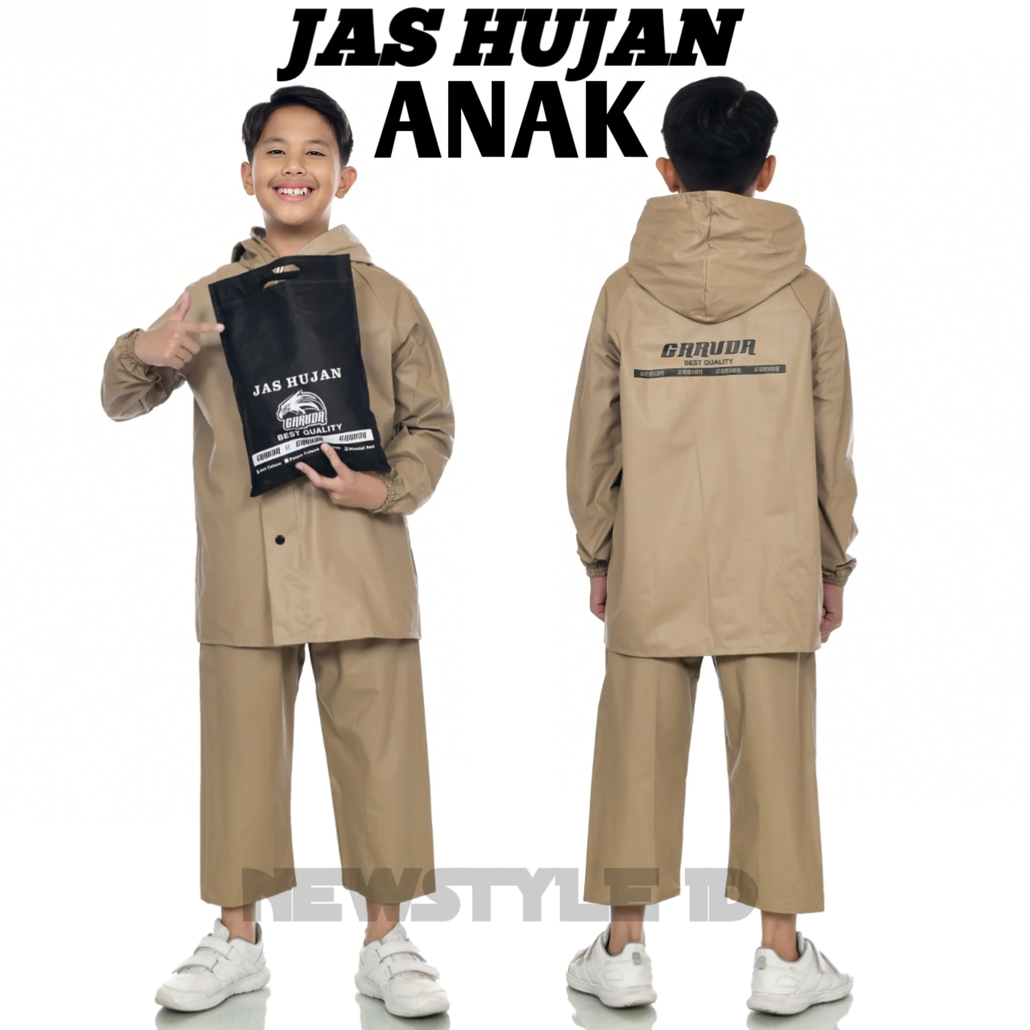 RAINCOAT JAS HUJAN ANAK Cewek Cowok Tebal dan Kuat Elaastis by GARUDA