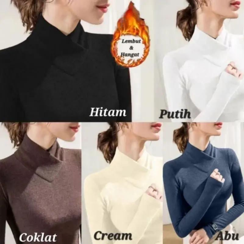 Sweater wanita longjohn winter musim dingin salju thermal wanita 4