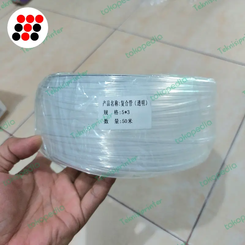 Selang Tinta Tunggal 5x3 mm Untuk Ecosolvent Sublim DTF Solvent dll 1