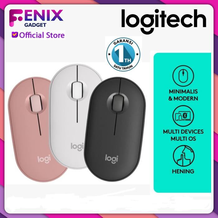 Gambar Logitech Pebble Wireless Bluetooth Mouse  M350s - Graphite dari Fenix Gadget Kota Administrasi Jakarta Pusat Tokopedia