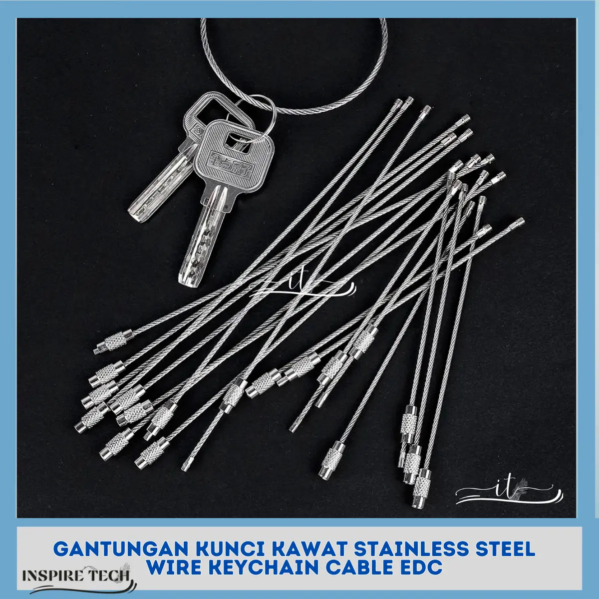 Wire Key Ring Stainless Steel Serbaguna Gantungan Kunci Stainless EDC