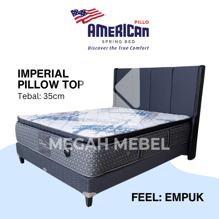 Spring Bed American Pillo Tipe Imperial Pillow Top Kasur Saja, 180x200 di  Megah Mebel Tokopedia