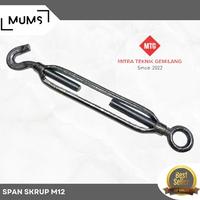 Gambar span skrup m12 / trunbuckle m12 / jarum keras m12 dari Mitra Teknik Gemilang 88 Kota Tangerang 2 Tokopedia