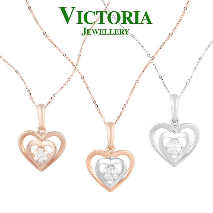Gambar Liontin Berlian + Kalung VPD620192 Victoria Jewellery - WHITE GOLD dari Victoria Jewellery Online Kota Administrasi Jakarta Selatan Tokopedia