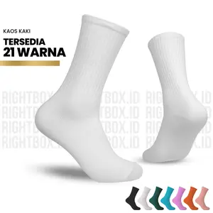 Kaos Kaki Old School Panjang, Polos, Size Dewasa