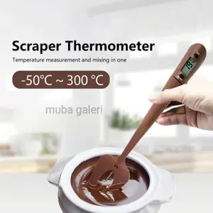 SPATULA THERMOMETER DIGITAL MASAK COKELAT KEJU SAUS SUTIL SCRAPER