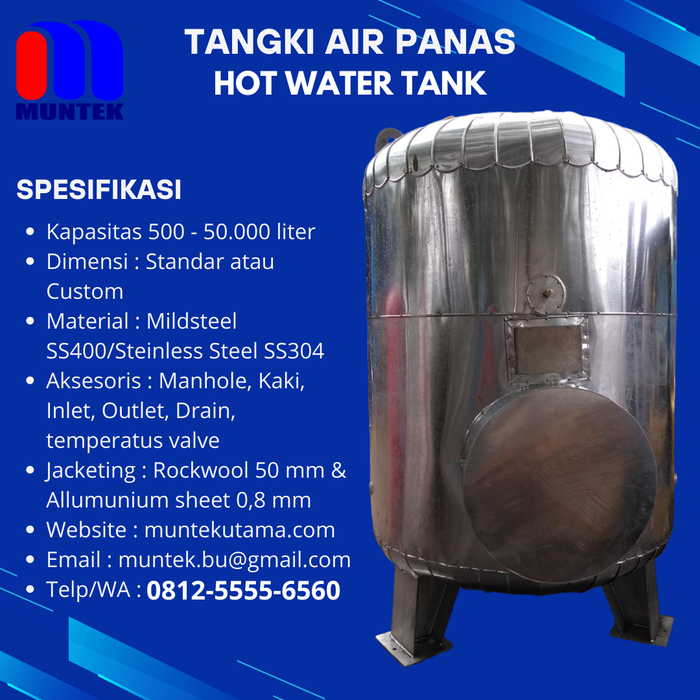 Gambar Tangki Air Panas 1000 Liter Harga Hot Water Tank 1000 Liter dari PT. MUNTEK BERKAH UTAMA Kota Administrasi Jakarta Barat Tokopedia